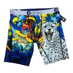 Ethika Snow Leopard Abstract Pop Art High Rise Buildings Colorful Boxers Mn's XL